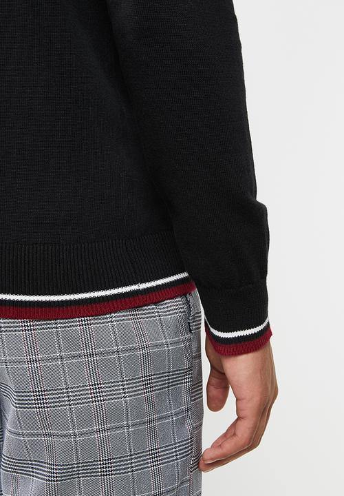 Brave Soul - Livingstob rollneck knitwear - black