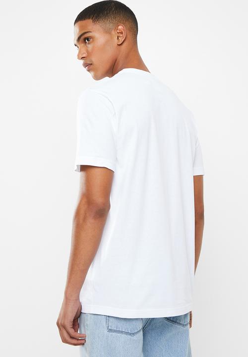 adidas Originals - Tartan tongue tee - white