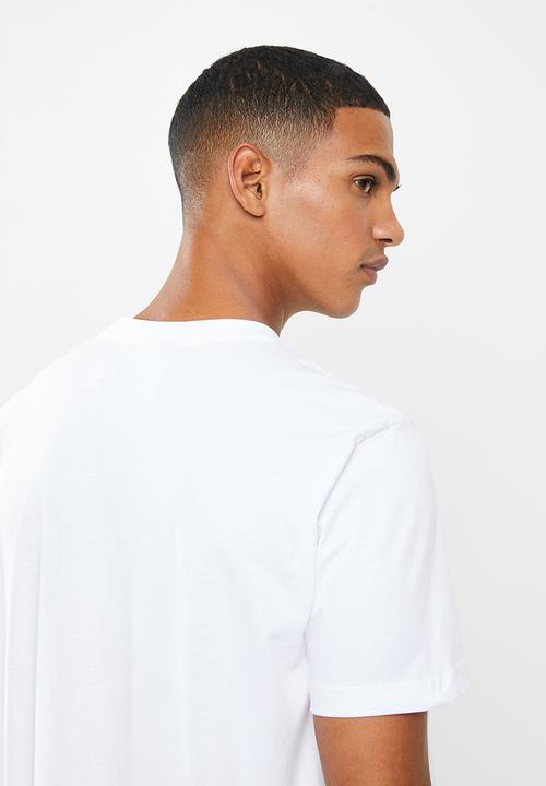 adidas Originals - Tartan tongue tee - white