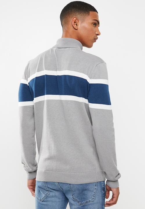 Brave Soul - Caldwell colour block knitwear - multi