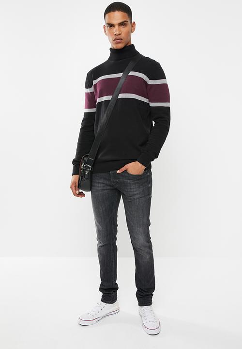 Brave Soul - Caldwell colour block knitwear - multi