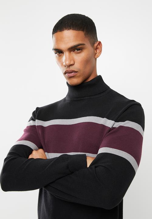 Brave Soul - Caldwell colour block knitwear - multi