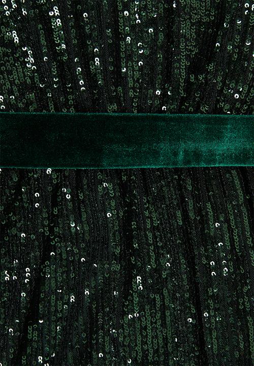 VELVET - Sequin mini dress - green