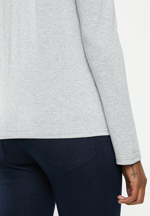 edit Maternity - Maternity Ls boat neck tee - grey melange