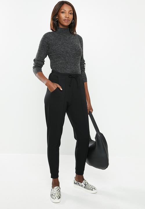 edit - Ponti knit jogger - black