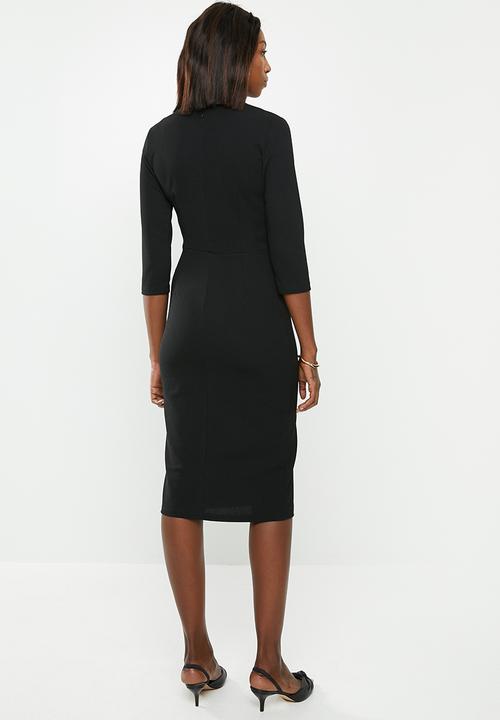 edit - Midi suit dress - black