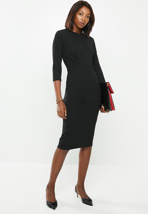 edit - Midi suit dress - black