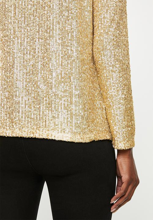 VELVET - Sequins jacket - gold