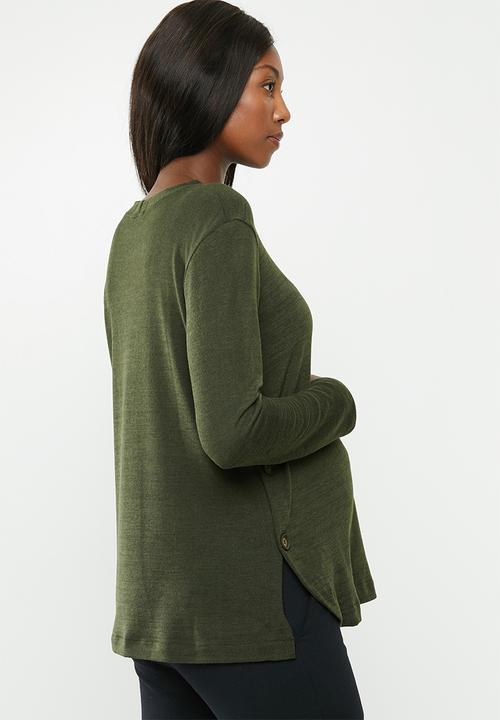 Superbalist - Side button jersey - khaki