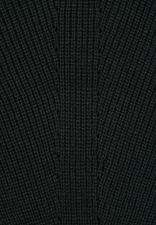 edit - Slouchy cowl neck jumper - black