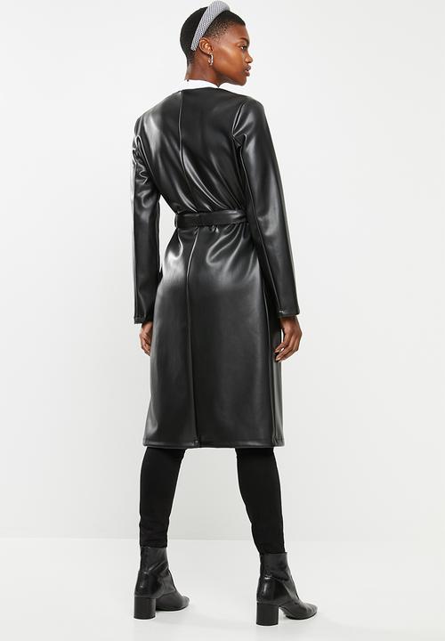 VELVET - Pu coat - black
