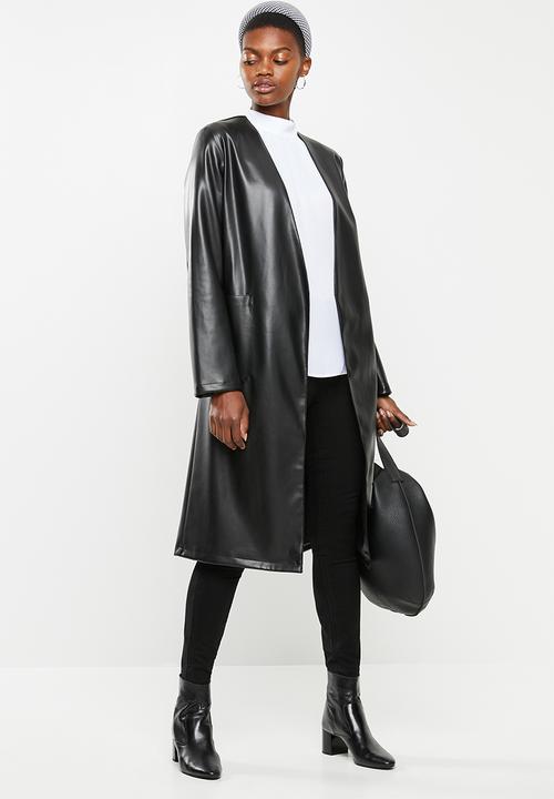 VELVET - Pu coat - black