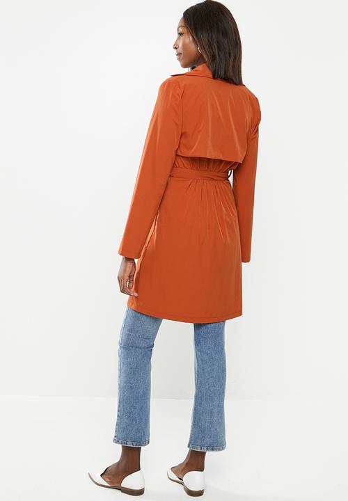 edit - Lightweight Belted Jacket  - rust