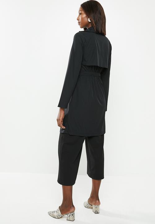 edit - Lightweight belted jacket - black