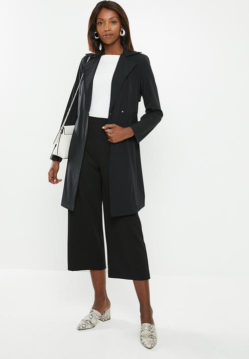 edit - Lightweight belted jacket - black
