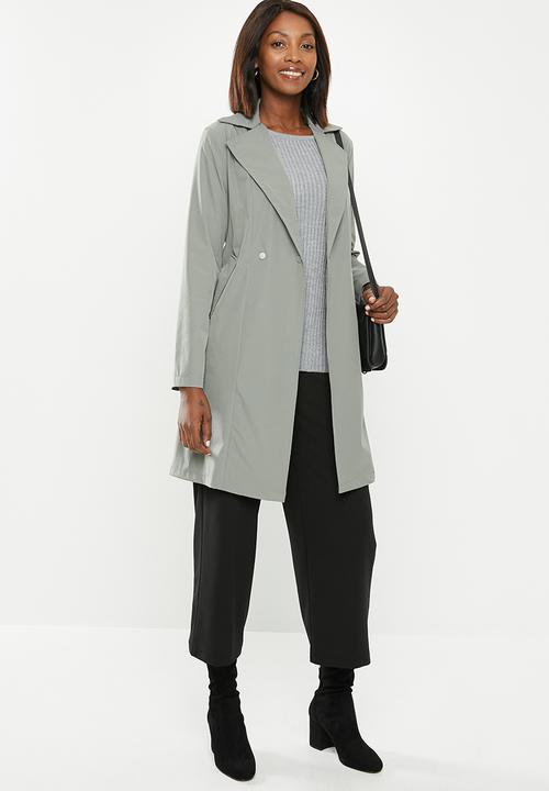 edit - Lightweight Belted Jacket - sage 