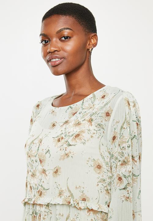 VELVET - Floral midi dress - green