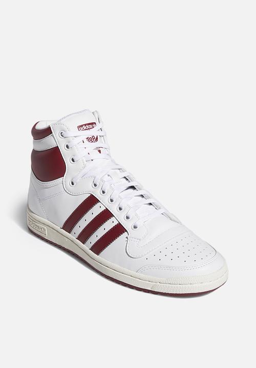 adidas Originals - Top Ten Hi - white / collegiate burgundy / chalk white