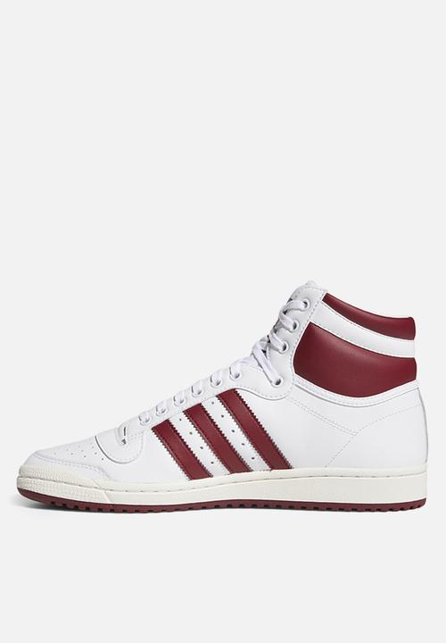 adidas Originals - Top Ten Hi - white / collegiate burgundy / chalk white