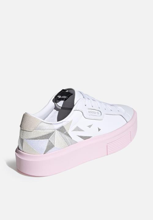 adidas Originals - Sleek Super - white / grey / true pink