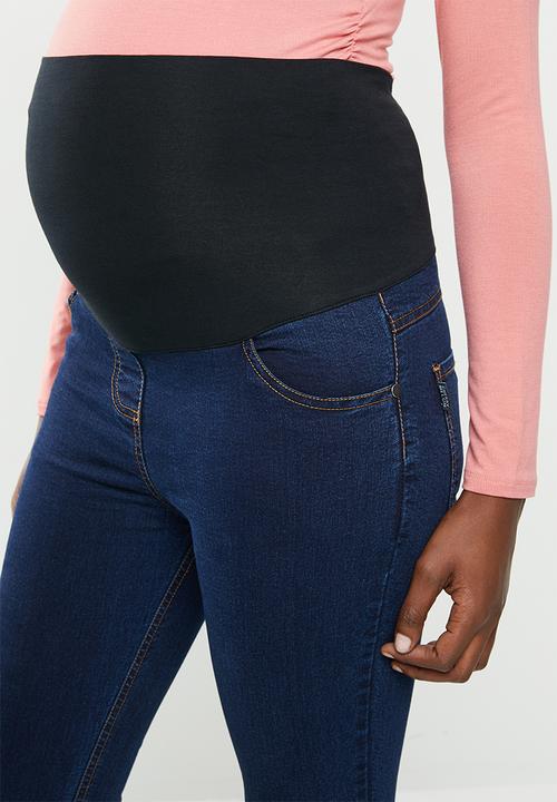 Cherry Melon - Maternity Powerfit skinny jeans - mid blue