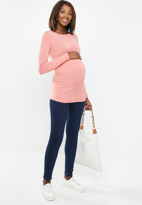 Cherry Melon - Maternity Powerfit skinny jeans - mid blue