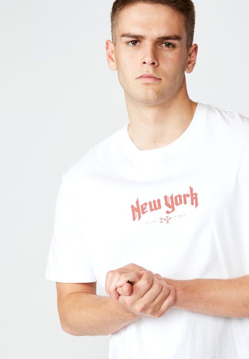 Factorie - New York regular graphic T-shirt - white