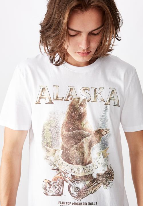Factorie - Anchorage slim graphic T-shirt - white