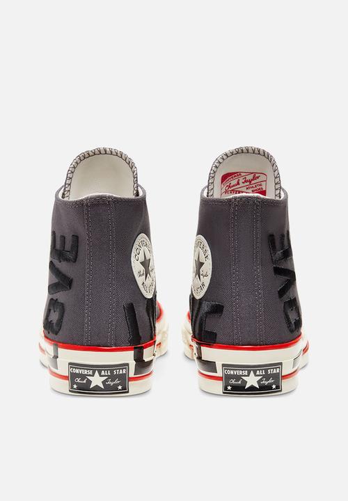 Converse - Chuck 70 love canvas - thunder grey & university red 