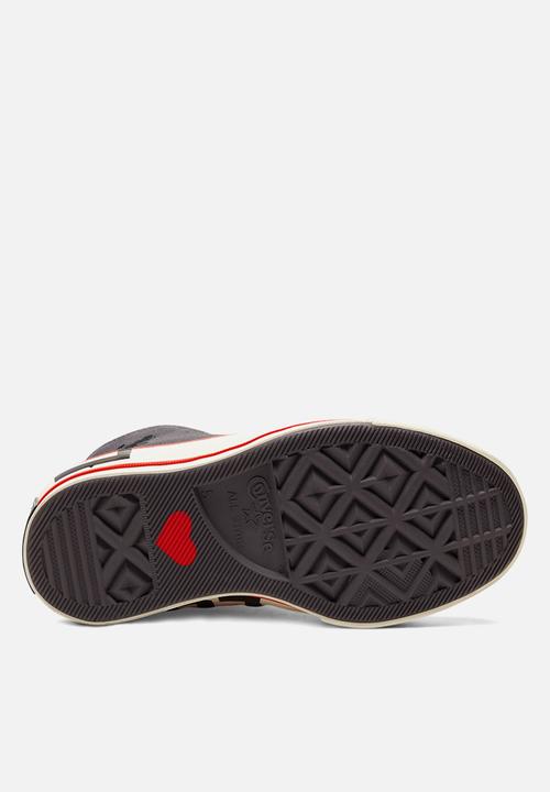 Converse - Chuck 70 love canvas - thunder grey & university red 