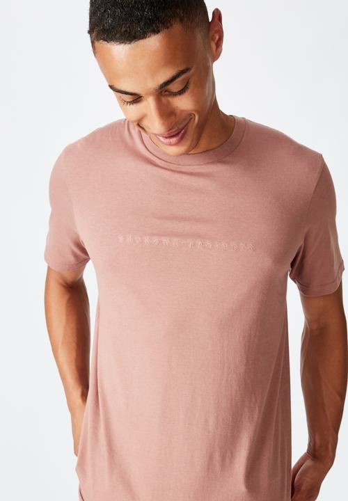 Cotton On - Unknown projects Tbar text T-shirt - dirty pink 