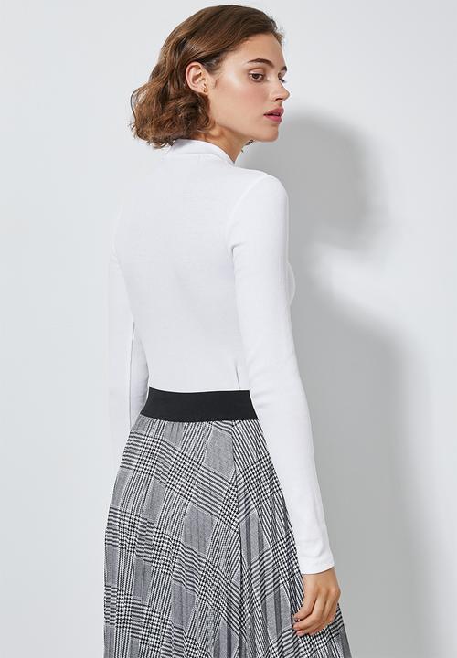 Superbalist - Rib long sleeve bodysuit - white