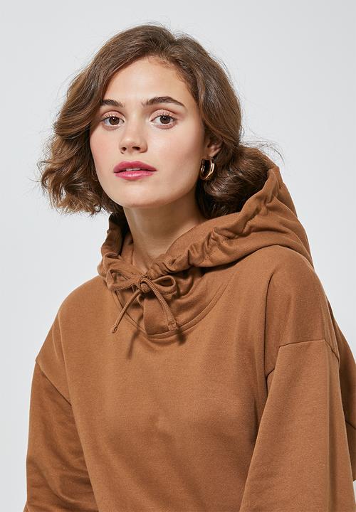 Superbalist - Hooded sweat dress - brown 