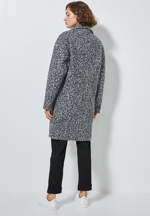 Superbalist - Unlined oversized coat - black & white 