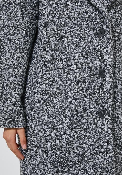 Superbalist - Unlined oversized coat - black & white 