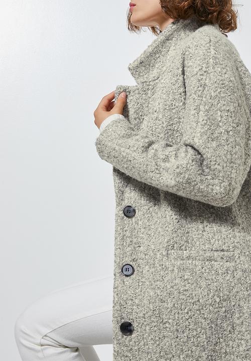 Superbalist - Unlined oversized coat - grey & cream 