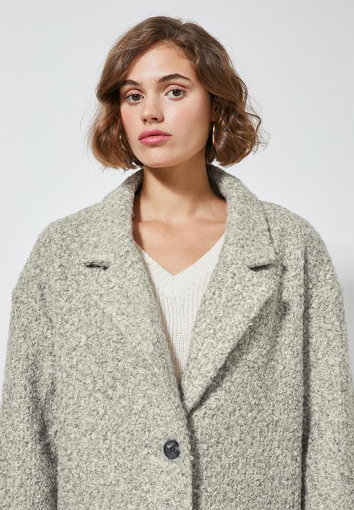 Superbalist - Unlined oversized coat - grey & cream 
