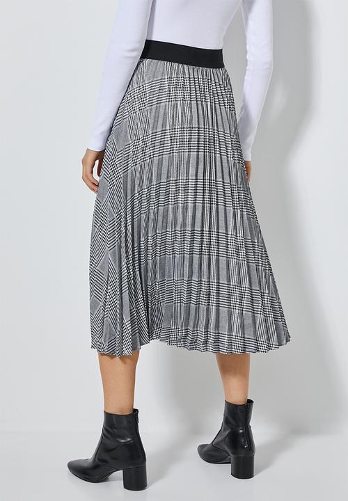 Superbalist - Pleated skirt - black & white 