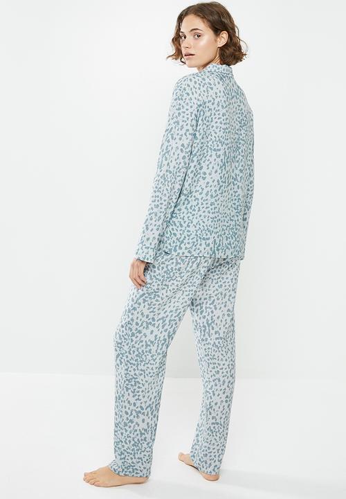 Superbalist - Sleep shirt & pants set - blue