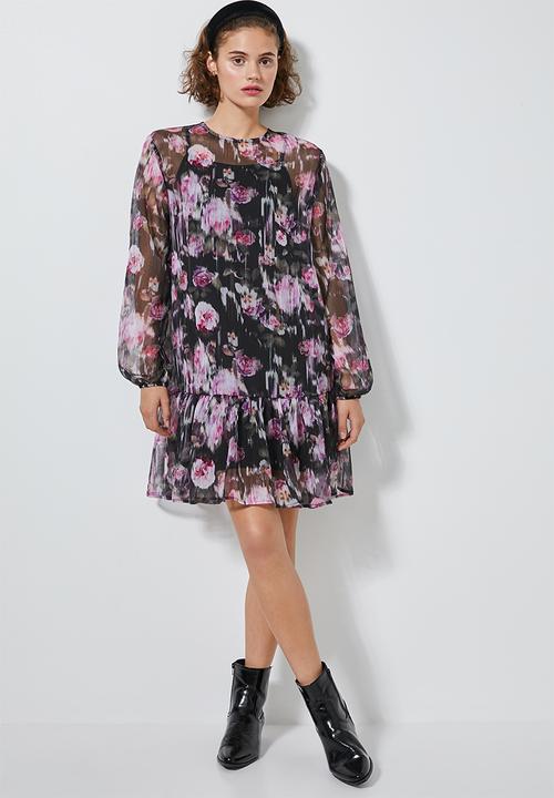 Superbalist - Dropped waist dress - diffused rose floral