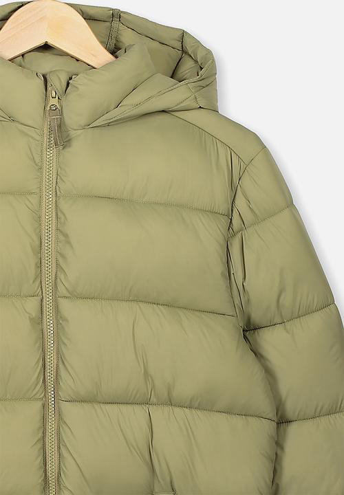 Free by Cotton On - Charlie puffer - gumleaf