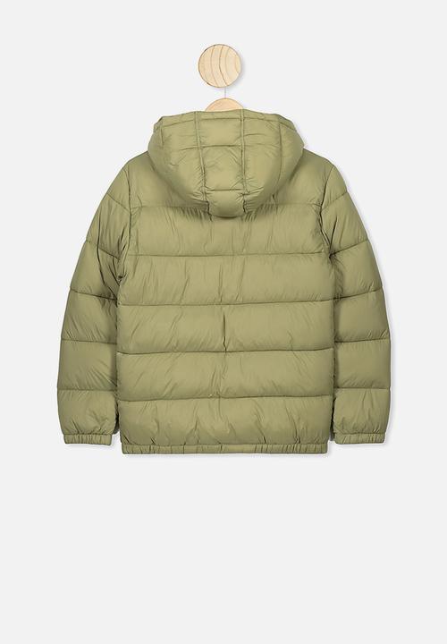 Free by Cotton On - Charlie puffer - gumleaf