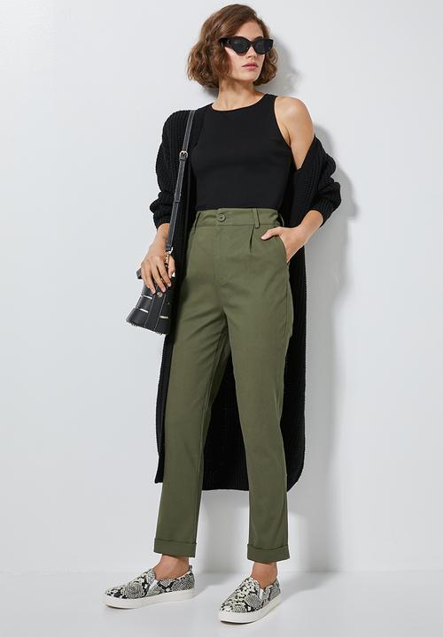 Superbalist - Tapered trousers - khaki
