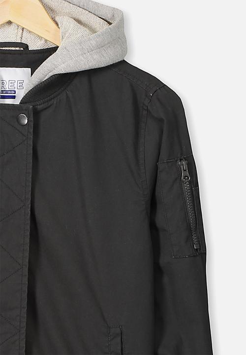 Free by Cotton On - Joe bomber - black