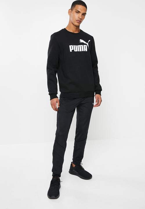 PUMA - Puma logo essential logo crew fleece sweat - black