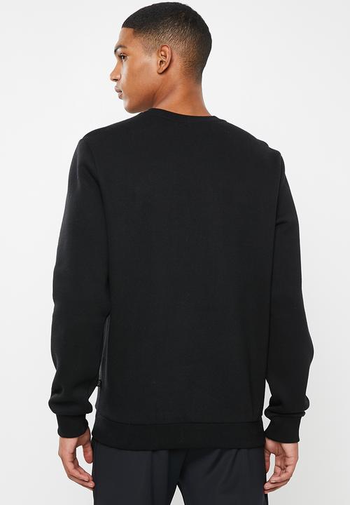 PUMA - Puma logo essential logo crew fleece sweat - black