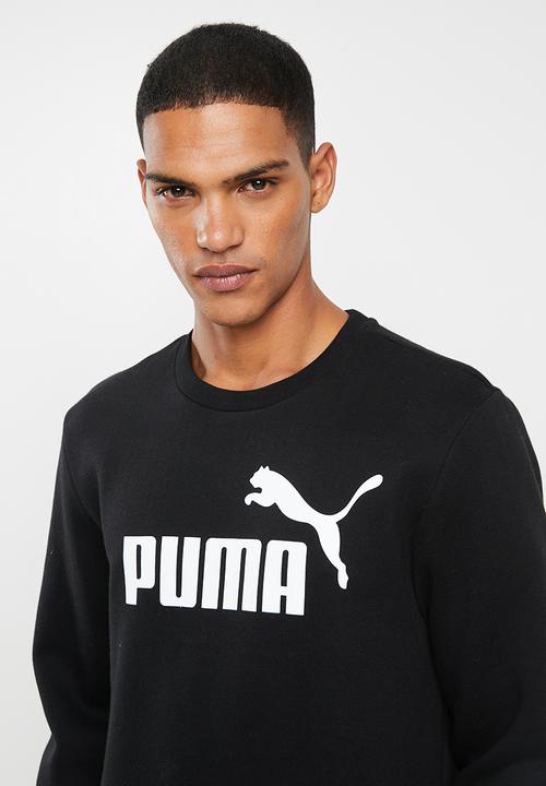 PUMA - Puma logo essential logo crew fleece sweat - black