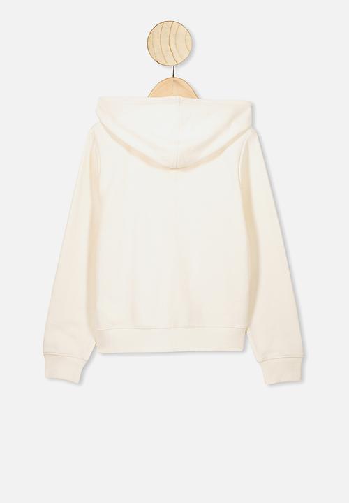 Free by Cotton On - Poppy zip through hoodie - cream 