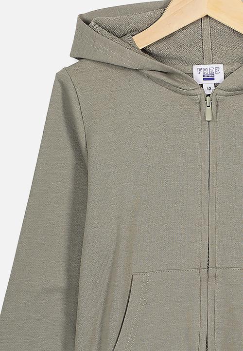 Free by Cotton On - Poppy zip through hoodie - grey 