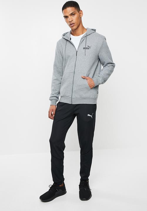 PUMA - Essential full zip fleece hoodie - grey